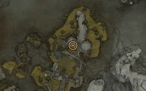 Map crop showing Viletongue Hedron in the Castigator's Keep area of Fallgrim