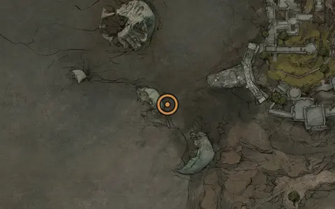 Map crop showing Glimpse #29 in the Prisoners' Domain area of Fallgrim