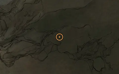 Map crop showing Obsidian Vault in the The Unfound Path area of Fallgrim