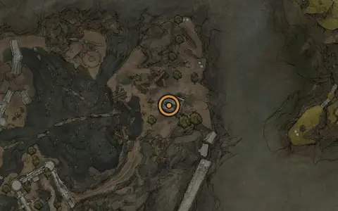 Map crop showing Disciple's Stash in the The Hag's Path area of Fallgrim
