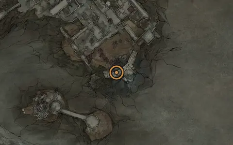 Map crop showing Ovum #18 in the Conquered Temple area of Fallgrim
