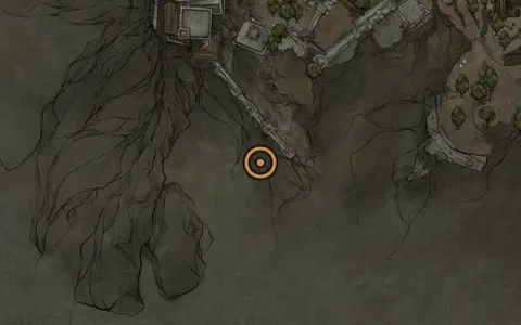 Map crop showing Glimpse #25 in the Withered Shoals area of Fallgrim