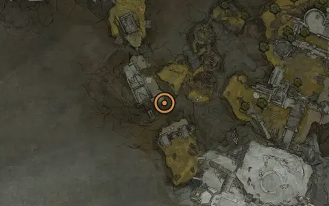 Map crop showing Clockwork Shardstone in the Castigator's Keep area of Fallgrim