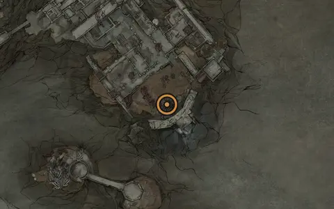 Map crop showing Sester's Gate in the Conquered Temple area of Fallgrim