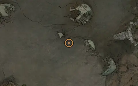 Map crop showing Journals #6 in the Prisoners' Domain area of Fallgrim