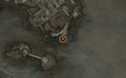 Map crop showing Glimpse #13 in the Conquered Temple area of Fallgrim