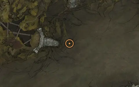 Map crop showing Siegebreaker’s Stone in the Glutted Mire area of Fallgrim