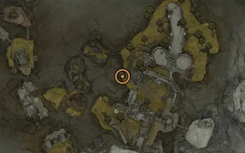 Map crop showing Sitting Stones #20 in the Castigator's Keep area of Fallgrim