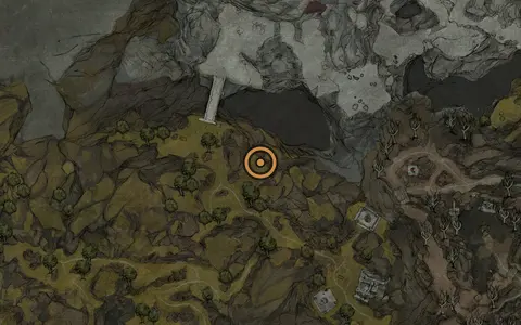 Map crop showing Sitting Stones #7 in the Gloomshade Grove area of Fallgrim