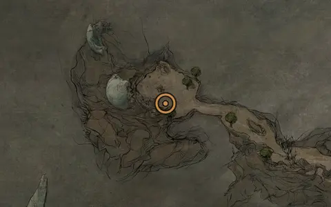 Map crop showing Ruk's Map in the Prologue area of Fallgrim