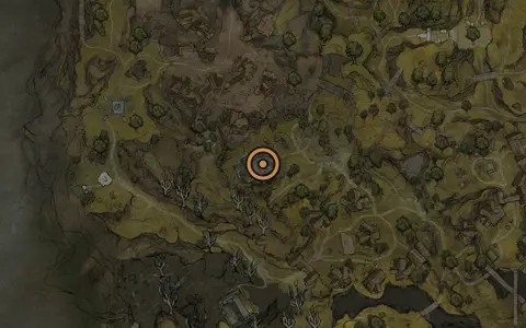Map crop showing Axe & Dagger in the Blackridge Hamlet area of Fallgrim