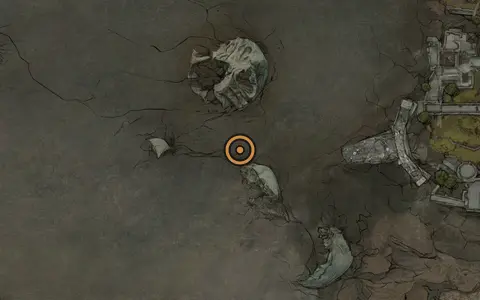 Map crop showing Executioner's Pulpit in the Prisoners' Domain area of Fallgrim
