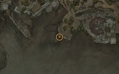 Map crop showing Withered Shoals in the Withered Shoals area of Fallgrim