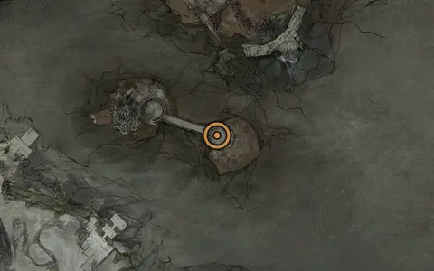 Map crop showing Axatana in the Forgotten Tower area of Fallgrim