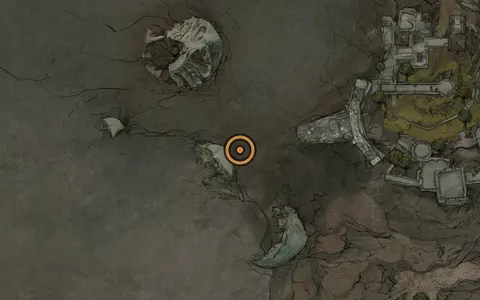 Map crop showing Ovum #7 in the Prisoners' Domain area of Fallgrim
