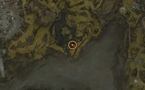 Map crop showing Citadel Gate Lever in the Gloomshade Grove area of Fallgrim