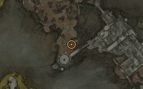 Map crop showing Combat Trial #3 in the Revenant Graves area of Fallgrim