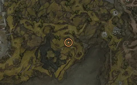Map crop showing Combat Trial #6 in the Gloomshade Grove area of Fallgrim