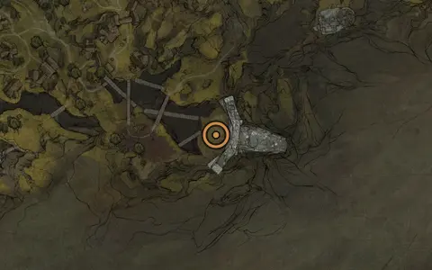 Map crop showing Glimpse #45 in the Glutted Mire area of Fallgrim