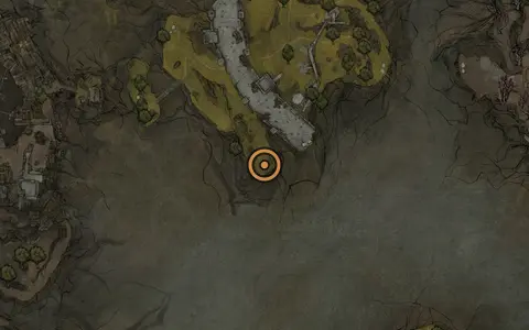 Map crop showing Tattered Page in the Road to Absolution area of Fallgrim