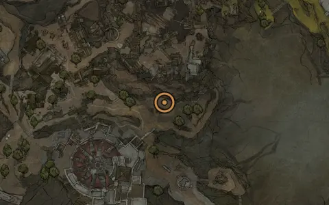 Map crop showing Mammon [4] in the Lonesome Spire area of Fallgrim