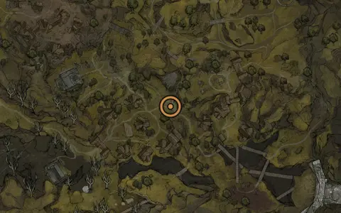 Map crop showing Mushroom Village in the Mushroom Village area of Fallgrim
