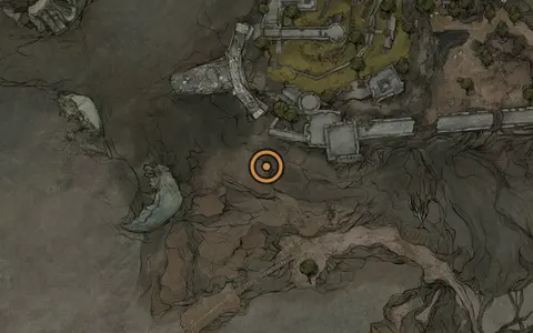 Map crop showing Glimpse #30 in the Ruins of Nochte area of Fallgrim