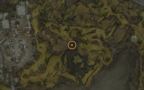 Map crop showing Glimpse #35 in the Gloomshade Grove area of Fallgrim