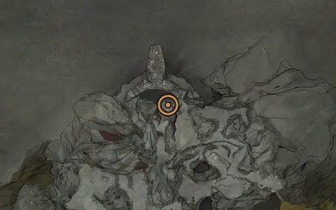 Map crop showing Glimpse #38 in the Sanguine Caverns area of Fallgrim