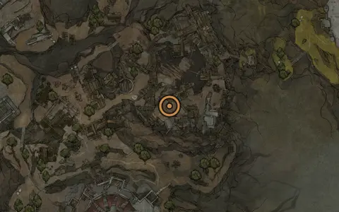 Map crop showing Obsidian Hammer in the Lonesome Spire area of Fallgrim