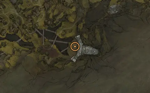 Map crop showing x3 in the Glutted Mire area of Fallgrim