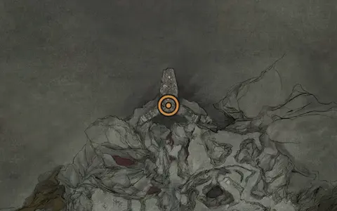 Map crop showing Sanguine Caverns in the Sanguine Caverns area of Fallgrim