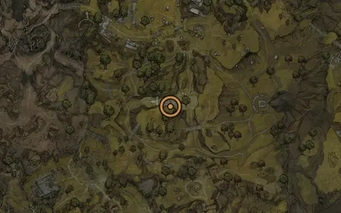 Map crop showing Sitting Stones #3 in the Blackridge Hamlet area of Fallgrim