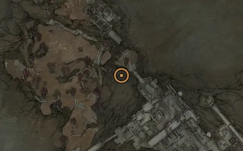 Map crop showing Strange Village Key in the Revenant Graves area of Fallgrim