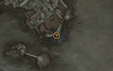 Map crop showing Immaculate Crown in the Conquered Temple area of Fallgrim