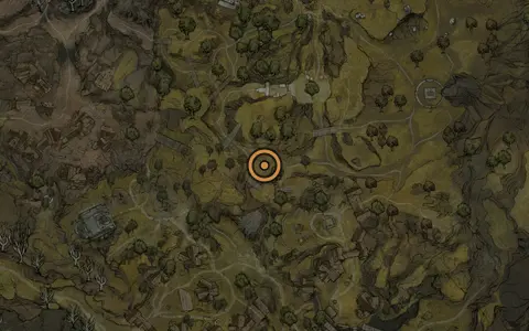 Map crop showing Sitting Stones #2 in the Mushroom Village area of Fallgrim