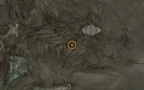 Map crop showing Unwieldly Stone in the The Marrow Keep area of Fallgrim