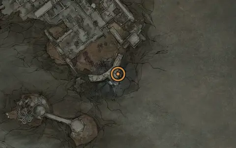 Map crop showing Conquerer's Hoard in the Conquered Temple area of Fallgrim