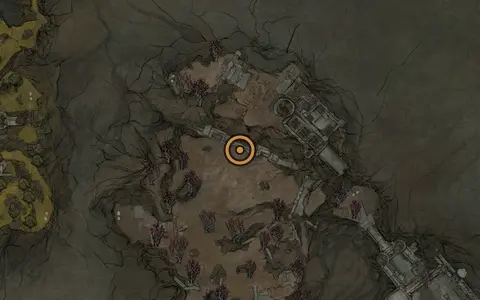 Map crop showing Sester's Censer in the Revenant Graves area of Fallgrim