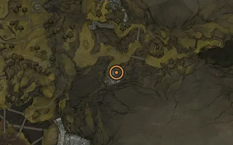 Map crop showing Glimpse #49 in the One Legged Wolf Tavern area of Fallgrim