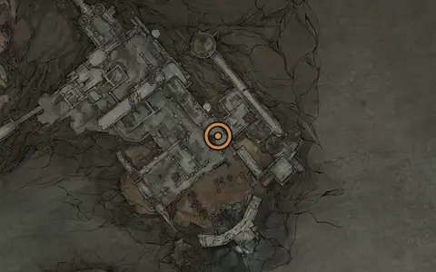 Map crop showing Devout Stone in the Sester's Refuge area of Fallgrim
